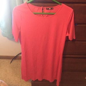 Beautiful hot pink scalloped dress